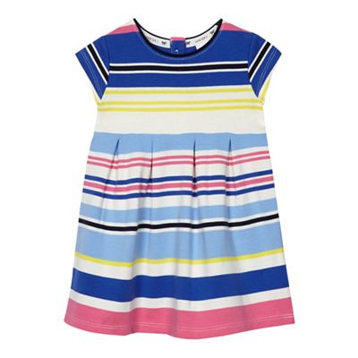 Baby girls' multi-coloured striped jersey dress